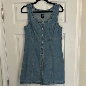 GAP Denim Sleeveless Scoop Neck Sundress